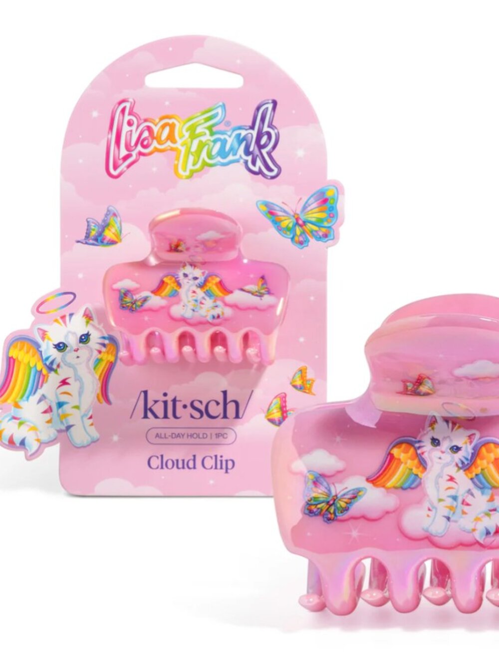 LISA FRANK X KITSCH ANGEL KITTY CLOUD CLIP